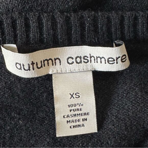 Autumn Cashmere Black/White Crew Neck Buffalo Check Sweater Size XS - Picture 3 of 4